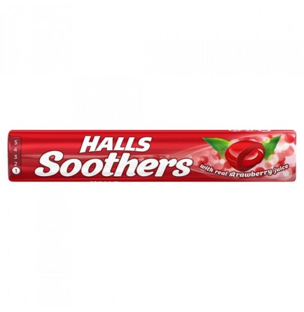 HALLS SOOTHERS LOZENGES - STRAWBERRY 45g