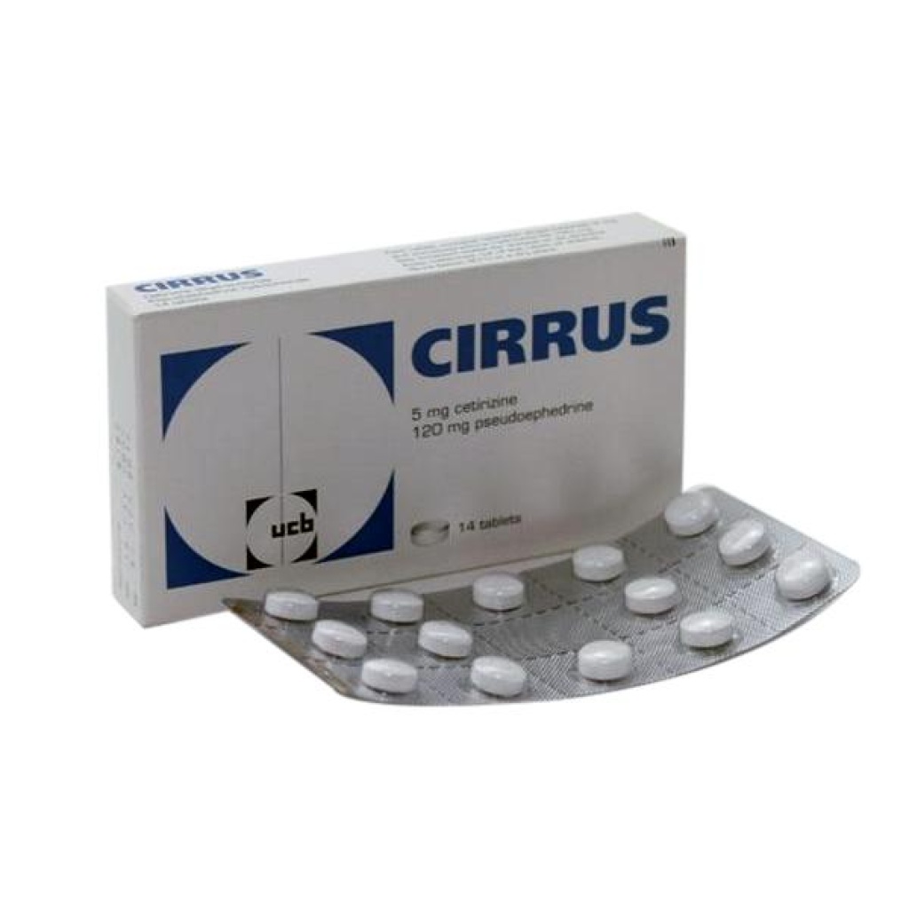 CIRRUS CETIRIZINE/PSEUDOEPHEDRINE TABLETS 14S - Delivery Pharmacy Kenya