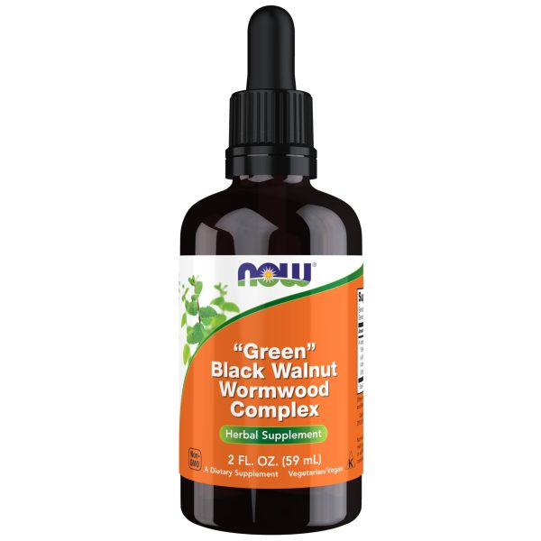 NOW Fresh Green Black Walnut & Wormwood Complex 60ml with Cloves